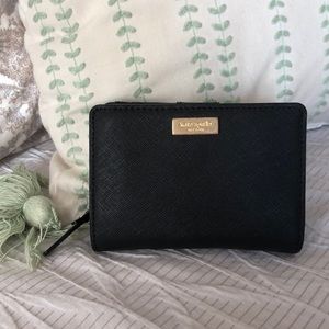 Black Kate spade wallet with coin purse